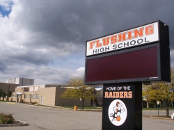 Flushing High School Sign